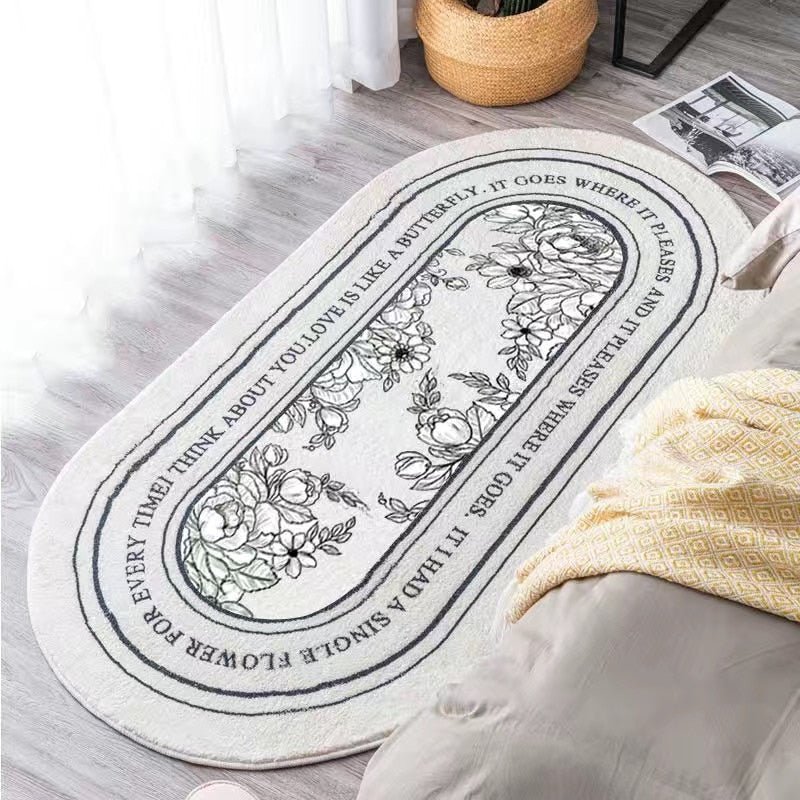 Crochet Style Fluffy Bedroom Carpet: Cute, Non-Slip Rug Featuring Flower and Animal Designs for Living Rooms and More - DormVibes
