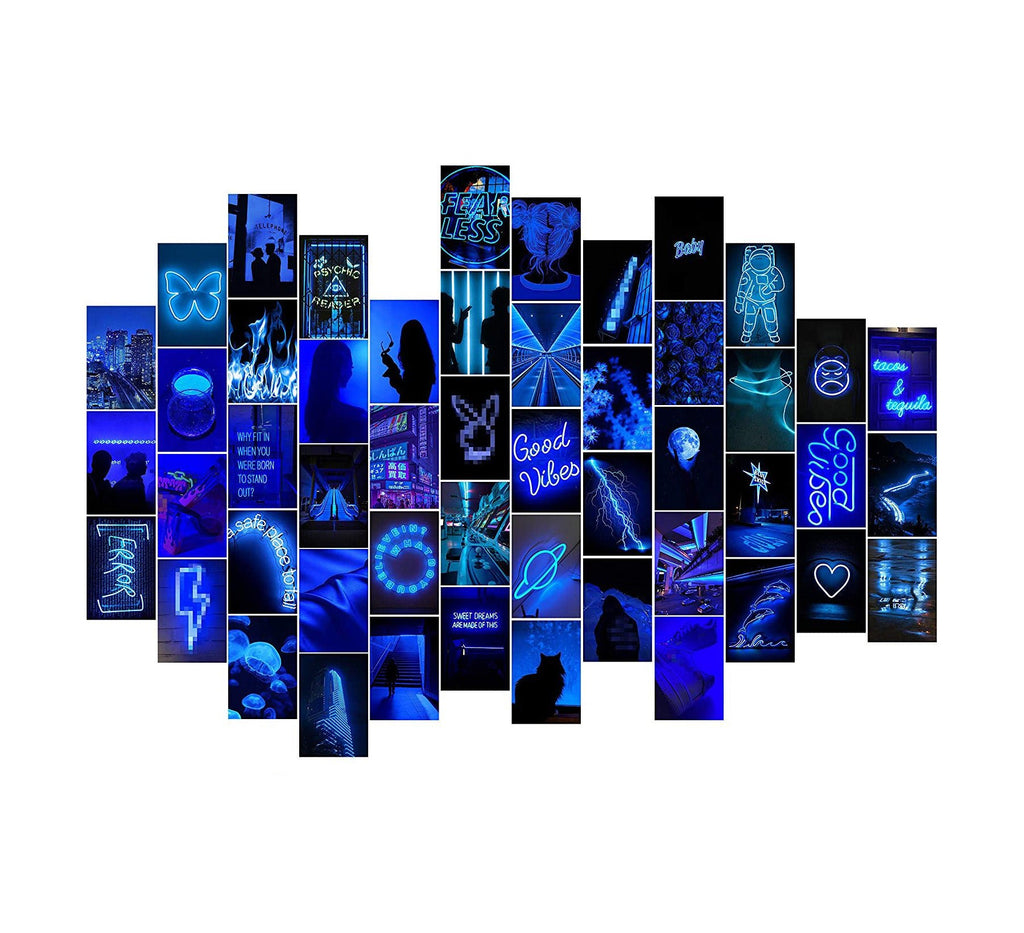 Electric Blue Collage Kit - DormVibes
