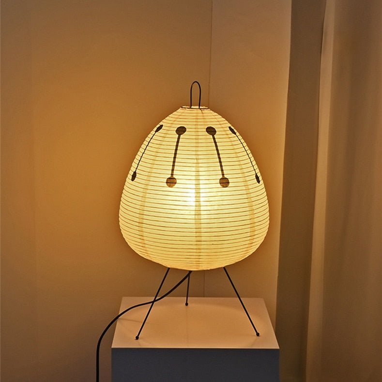 Japanese Rice Paper Lantern LED Table Lamp – Living Room, Bedroom, Bedside Study, Hotel, Homestay Art, Creative Decor, Tripod Floor Lamp - DormVibes