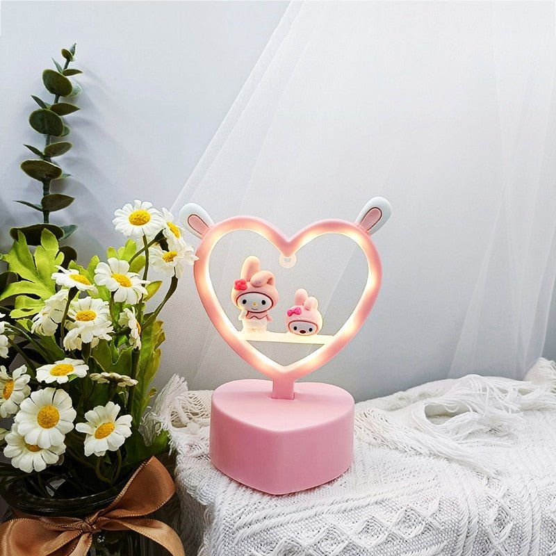 Kawaii Aesthetic Rabbit Ears Cute Table Lamp - DormVibes
