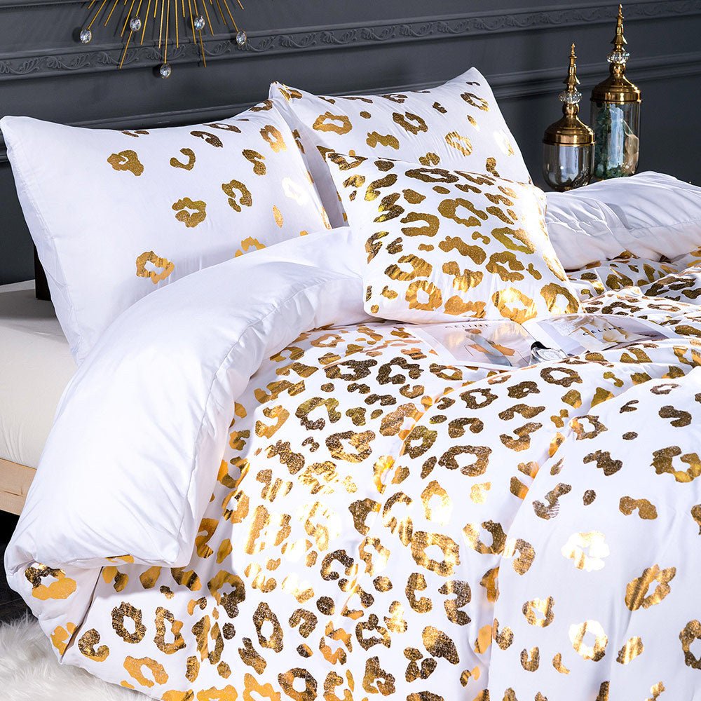 Leopard Glam Bed Set - DormVibes