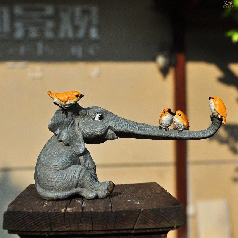 Lucky Elephant Figurines Desk Oranment - DormVibes