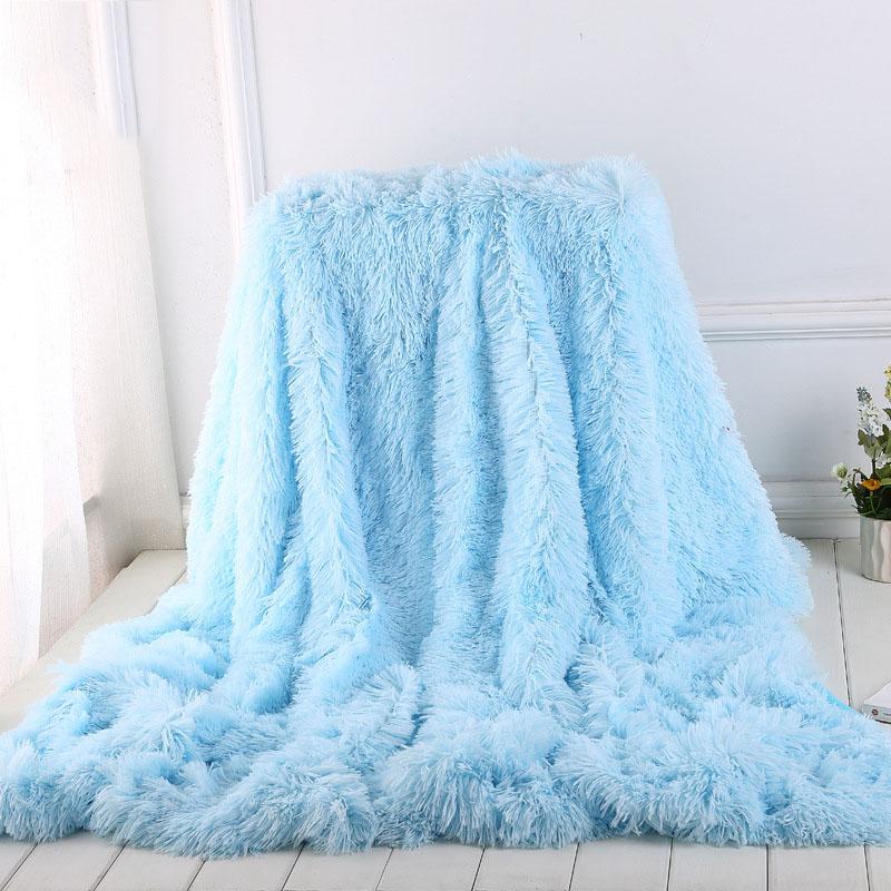 Luxurious Shaggy Throw Blanket - Soft Long Plush Bed Cover, Fluffy Faux Fur Bedspread for Beds, Couch, and Sofa - DormVibes