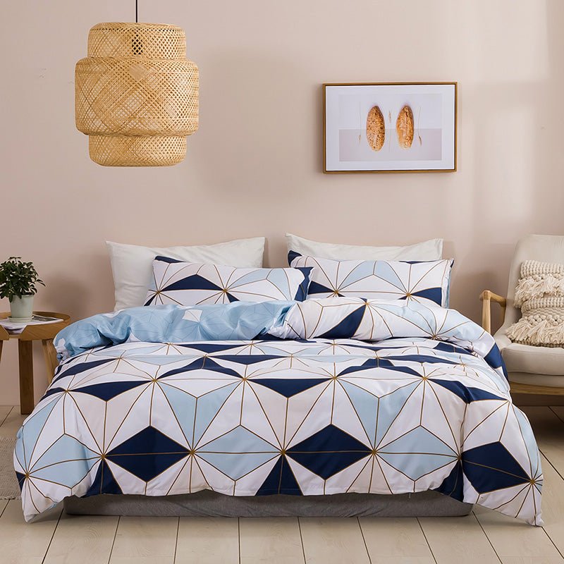 Multicolor Geometric Bed Set - DormVibes