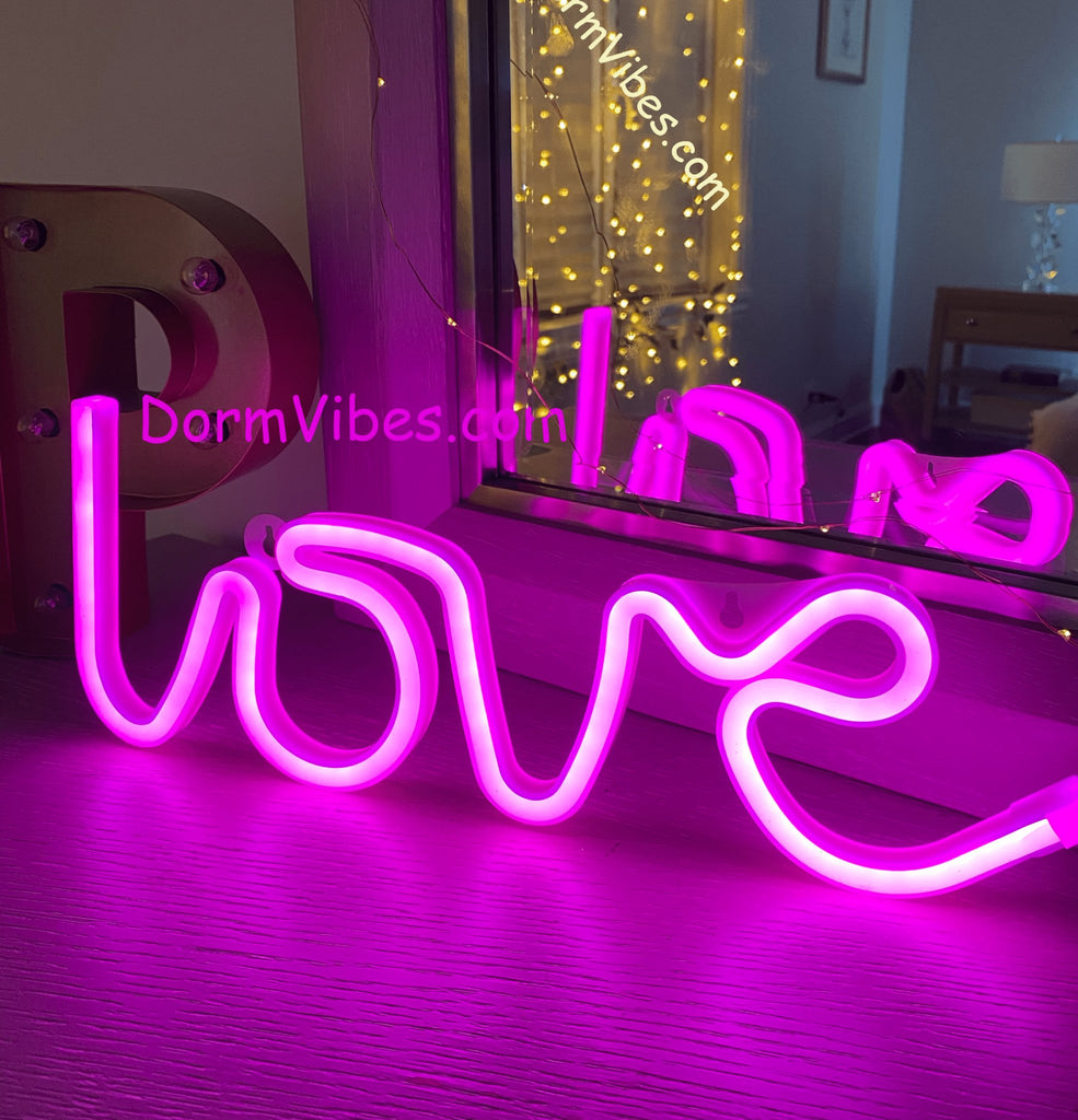 Neon Love Sign - DormVibes