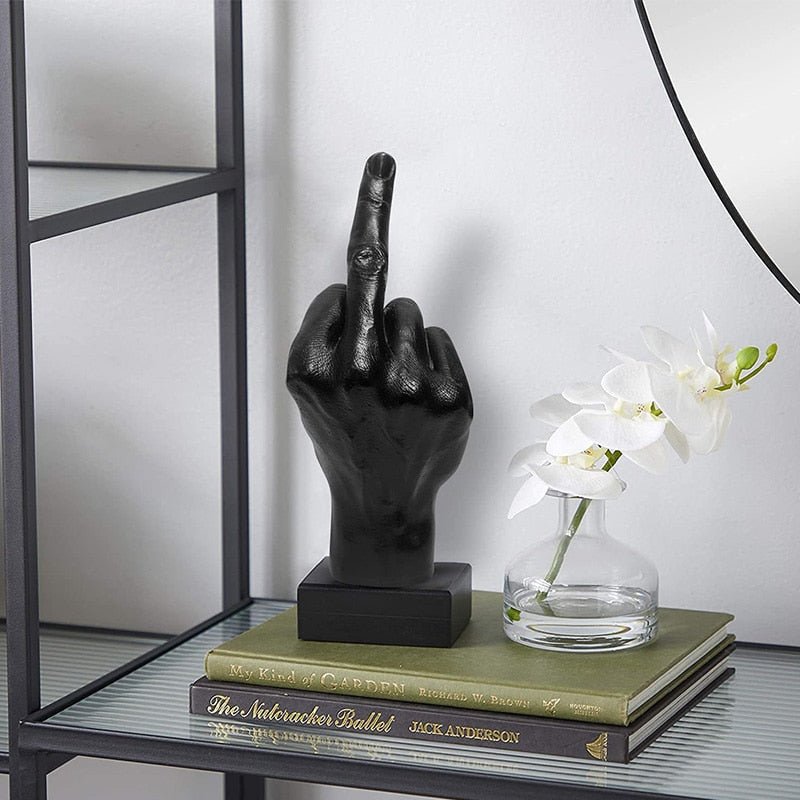 Personalized Middle Finger Statue Ornament Desk Ornament Decor - DormVibes