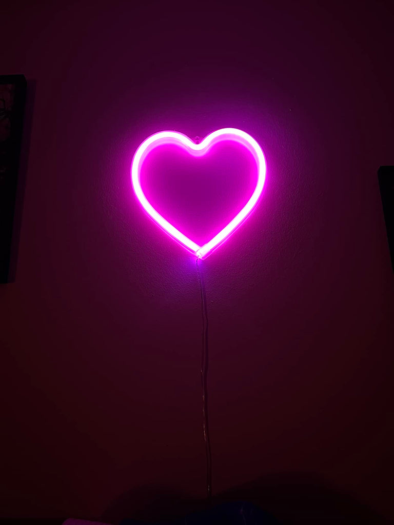 Pink Heart Neon Sign - DormVibes