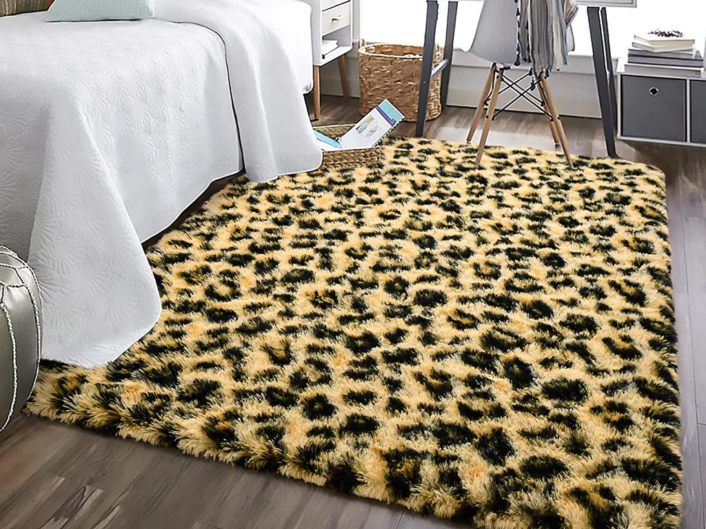 Pluffy™ Leopard Rugs - DormVibes