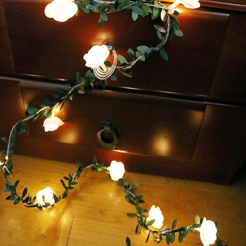 Rose Vine LED String Lights - DormVibes