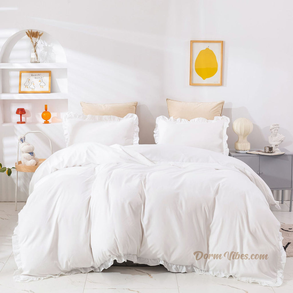 Simply Ruffled Bed Set - DormVibes