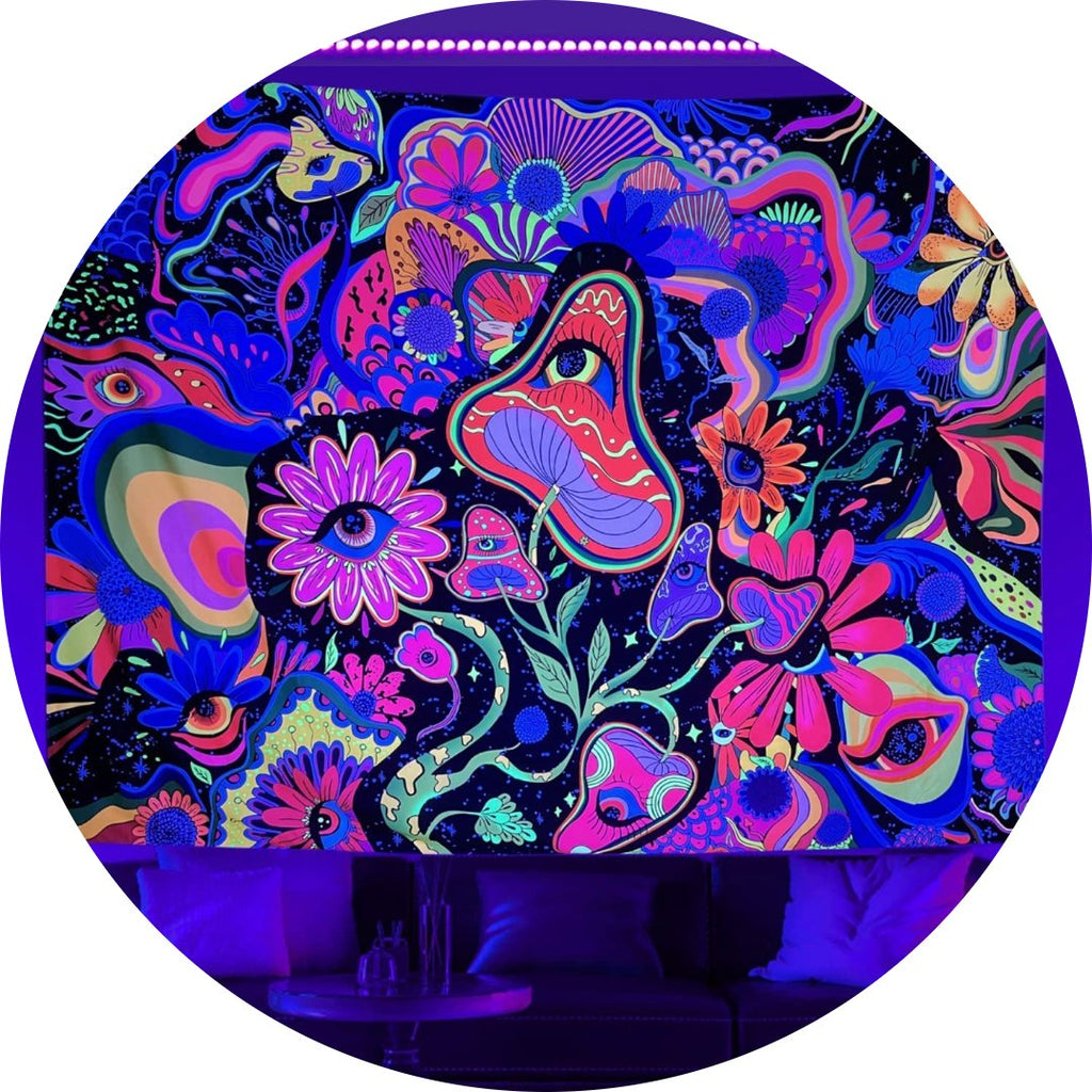 Blacklight Tapestries - DormVibes