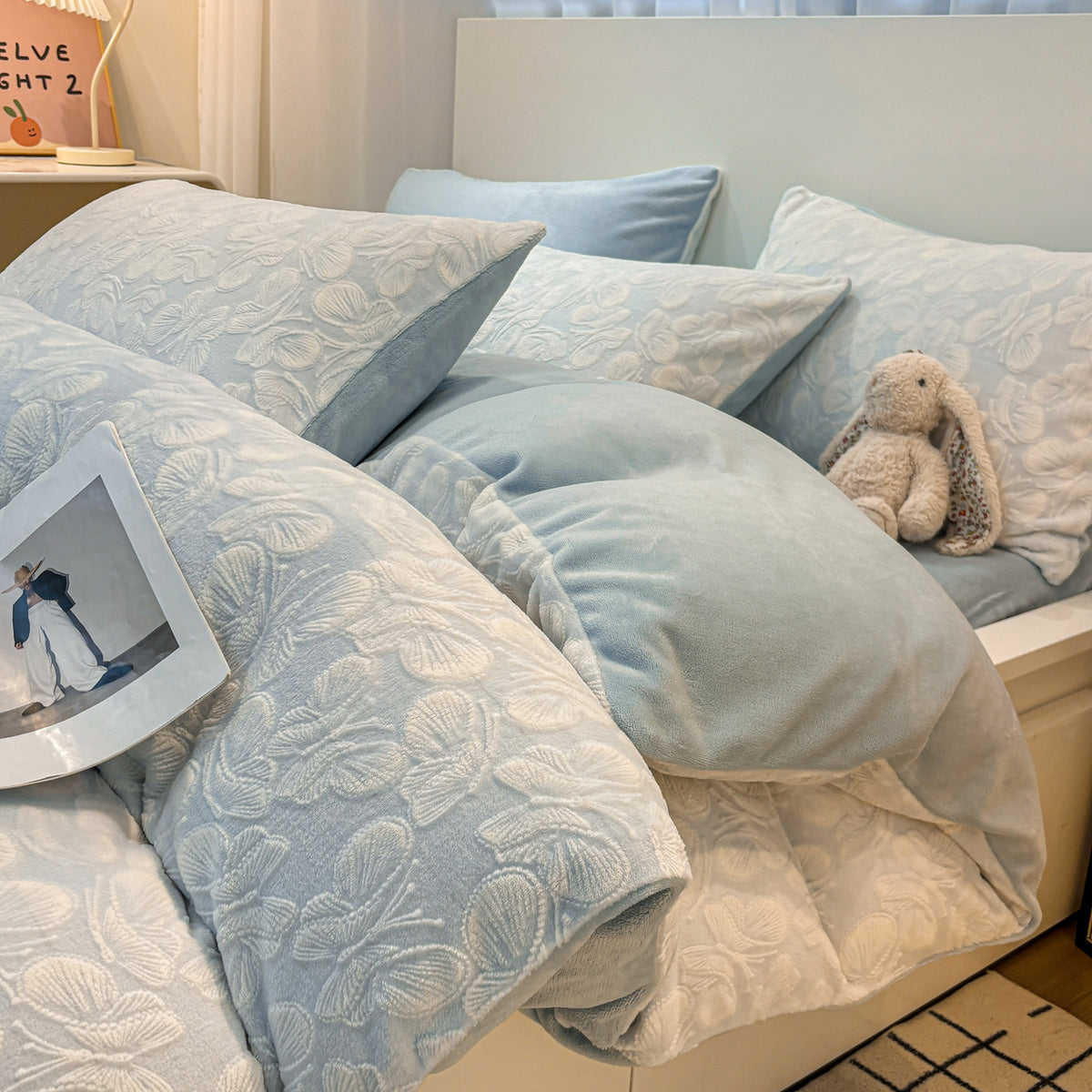 Petalise Textured Floral Duvet Bedding Set