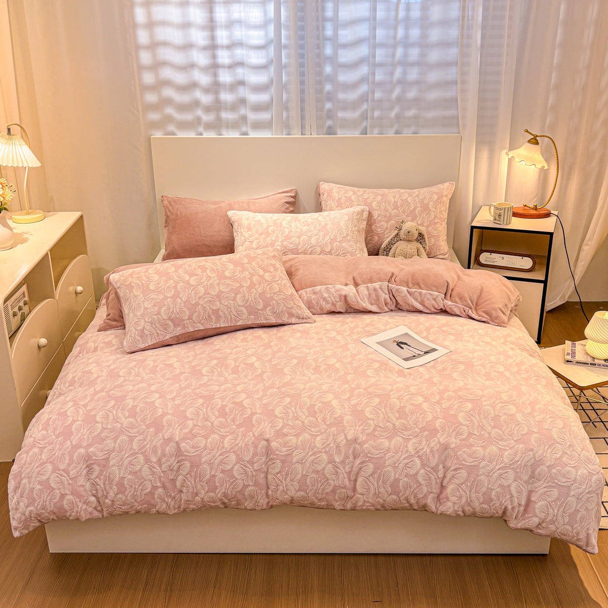 Petalise Textured Floral Duvet Bedding Set