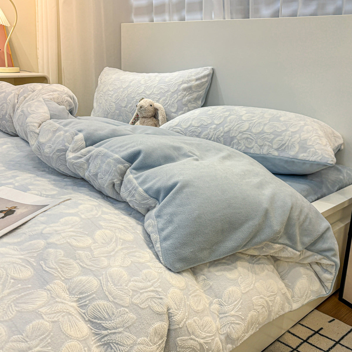 Petalise Textured Floral Duvet Bedding Set