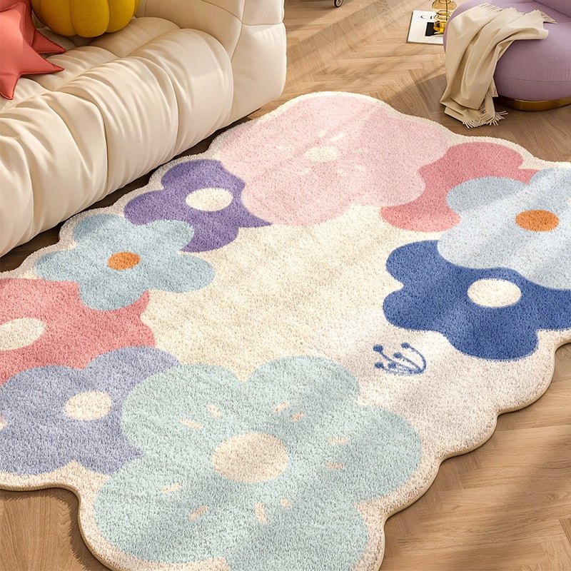 Colorful Flowers Tufted Rug - DormVibes