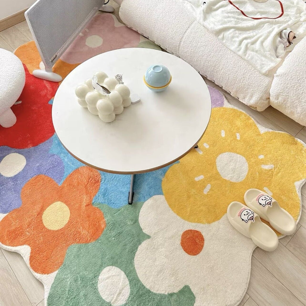 Colorful Flowers Tufted Rug - DormVibes