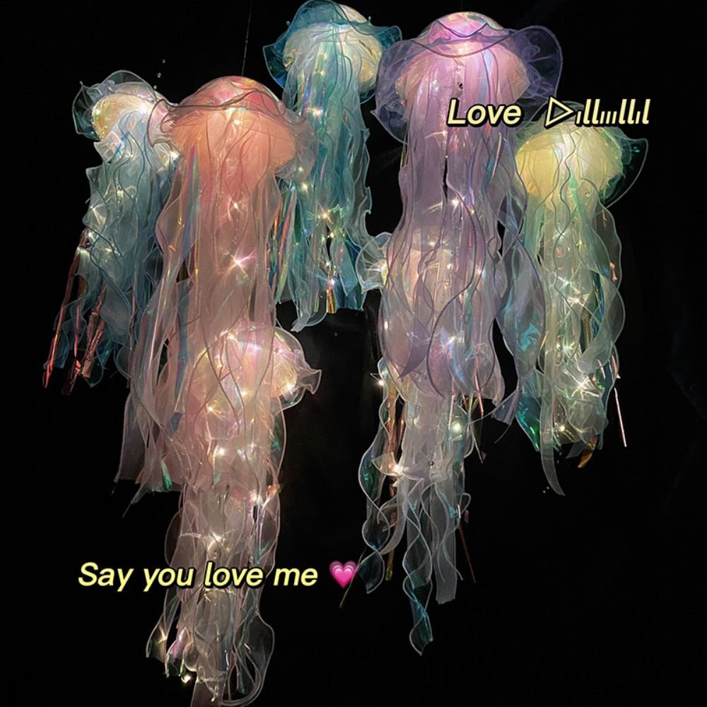 Hanging Jellyfish Lamp Aesthetic Decor - DormVibes