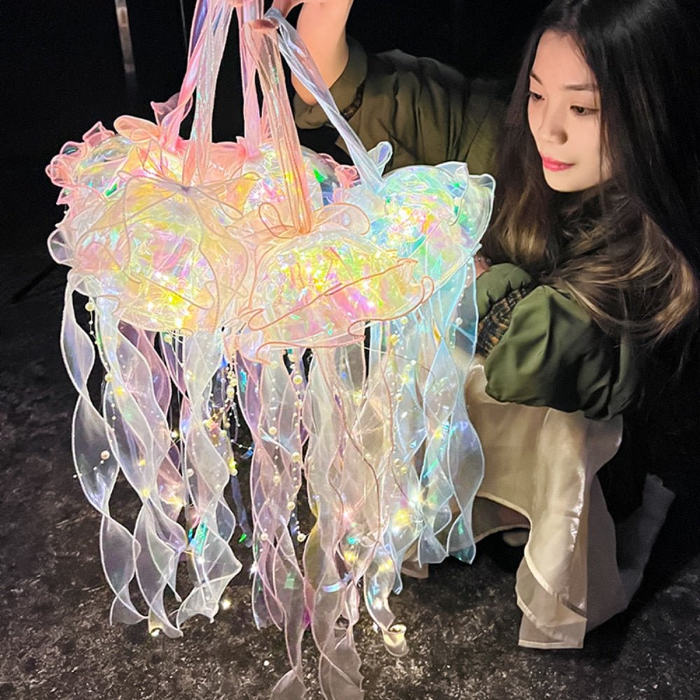 Hanging Jellyfish Lamp Aesthetic Decor - DormVibes