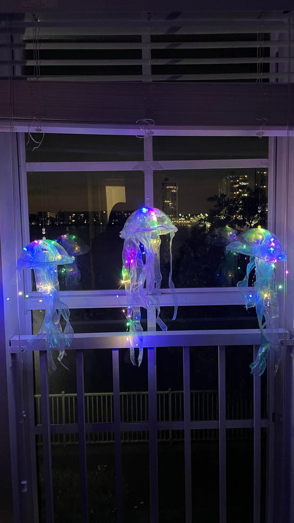 Hanging Jellyfish Lamp Aesthetic Decor - DormVibes