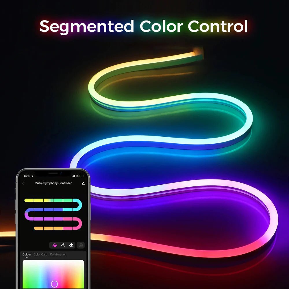 Lines Neon Rope LED Lights With App - DormVibes