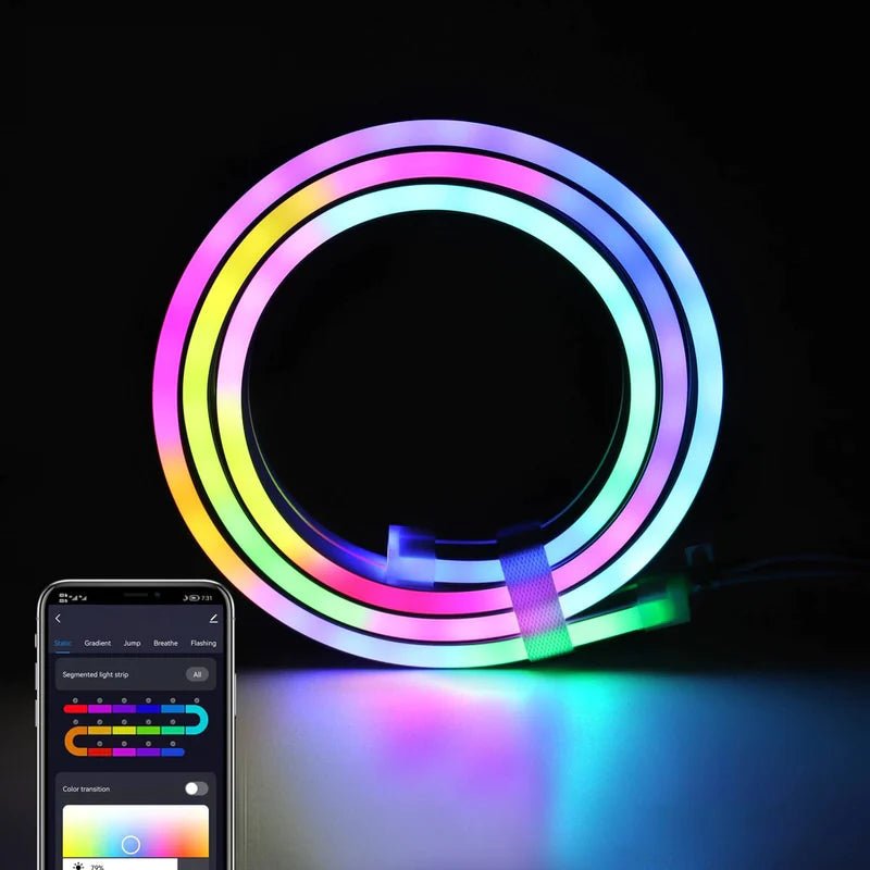 Lines Neon Rope LED Lights With App - DormVibes