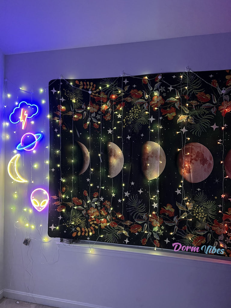 Meadow Moon Phase Tapestry - DormVibes