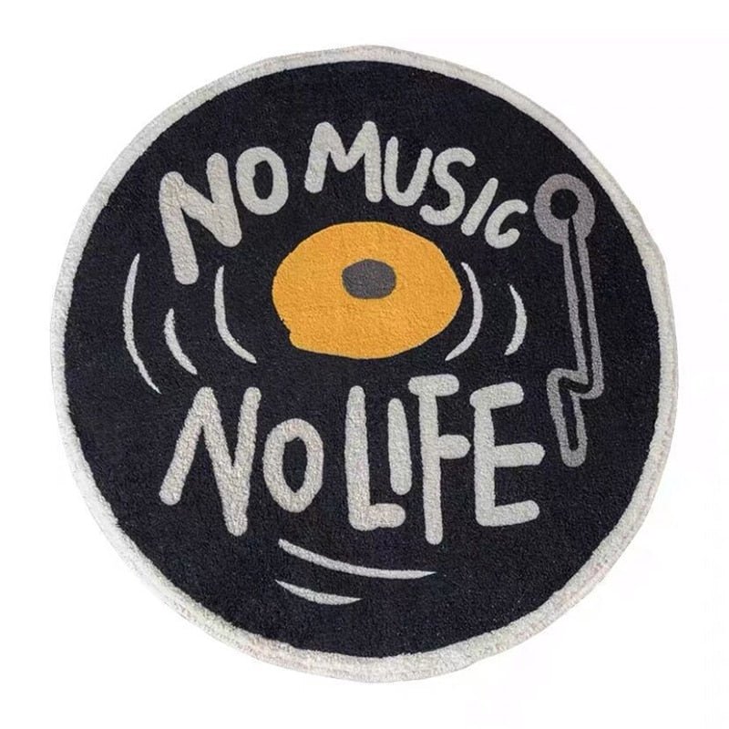 No Music No Life Tufted Rug - DormVibes