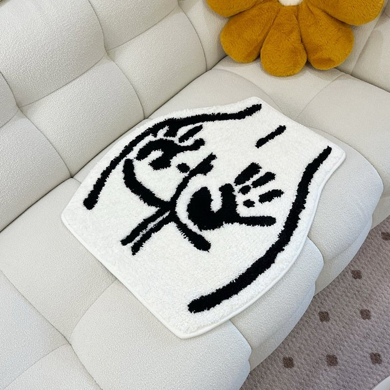 Palm Print Butt Tufted Rug - DormVibes