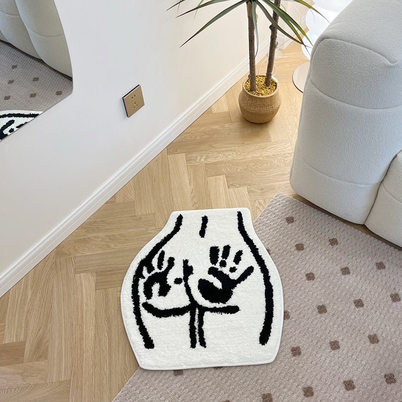 Palm Print Butt Tufted Rug - DormVibes