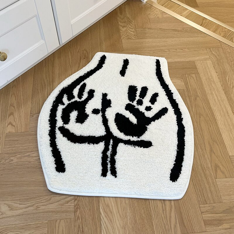 Palm Print Butt Tufted Rug - DormVibes