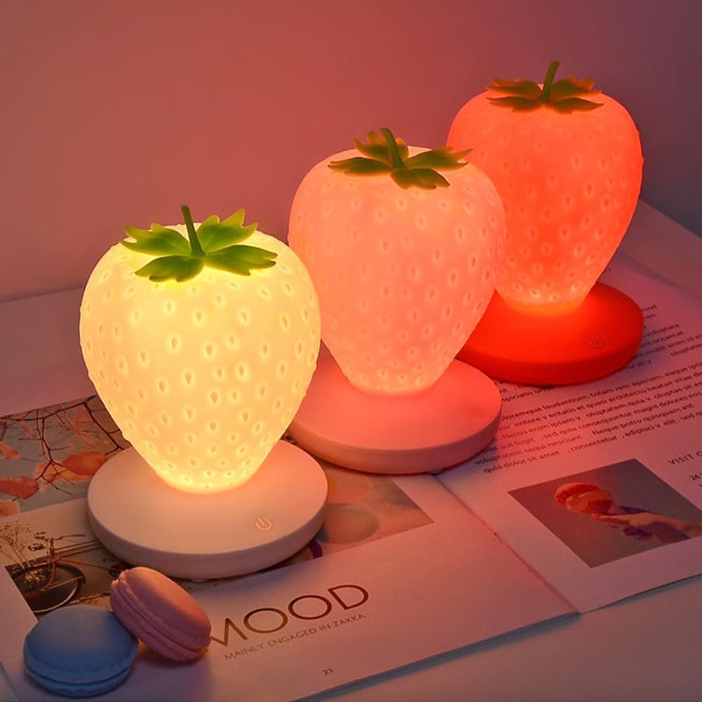 Strawberry Lamp Aesthetic Night Light - DormVibes