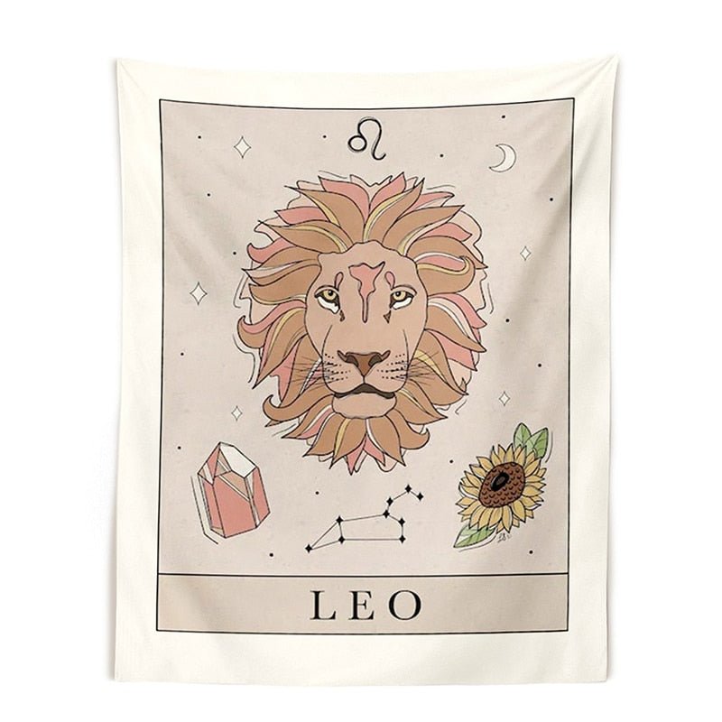 12 Constellation Tapestries Tarot Boho Wall Hanging - DormVibes