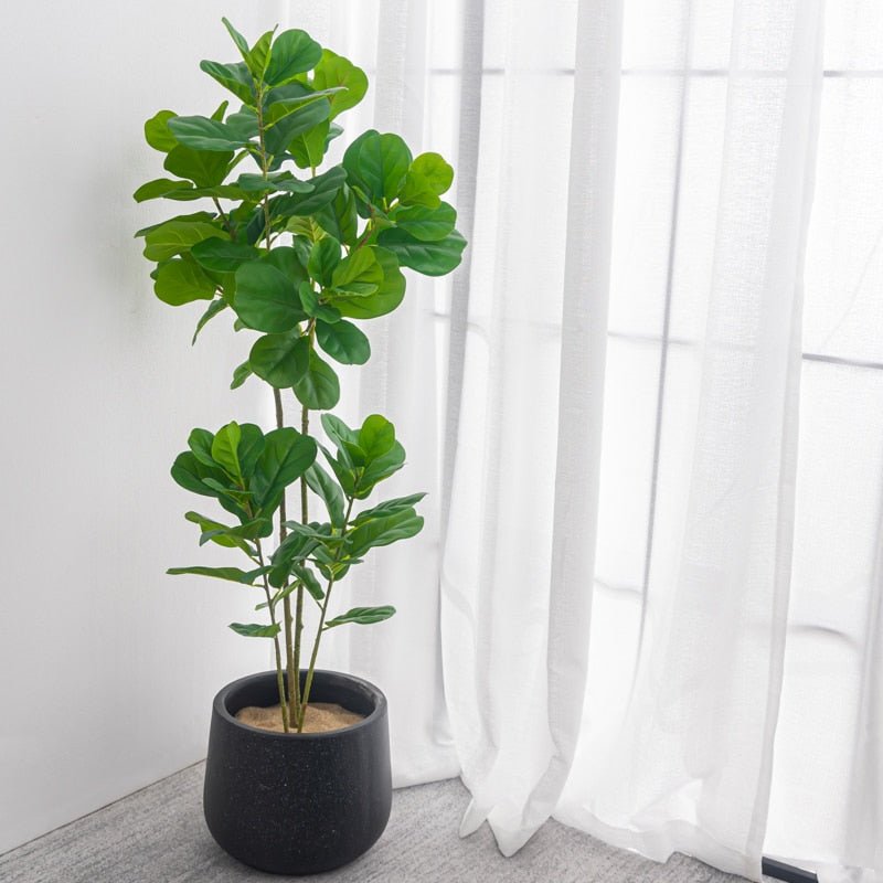 wayfair plastic plants 122cm Tropical Tree – Large Artificial Ficus Plants, Plastic Fake Leaf – DormVibes
