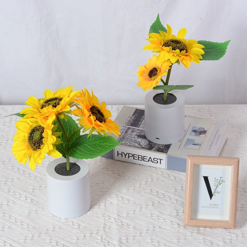 24 LED Sun Flower Lamp Lights USB Table Lamp - DormVibes