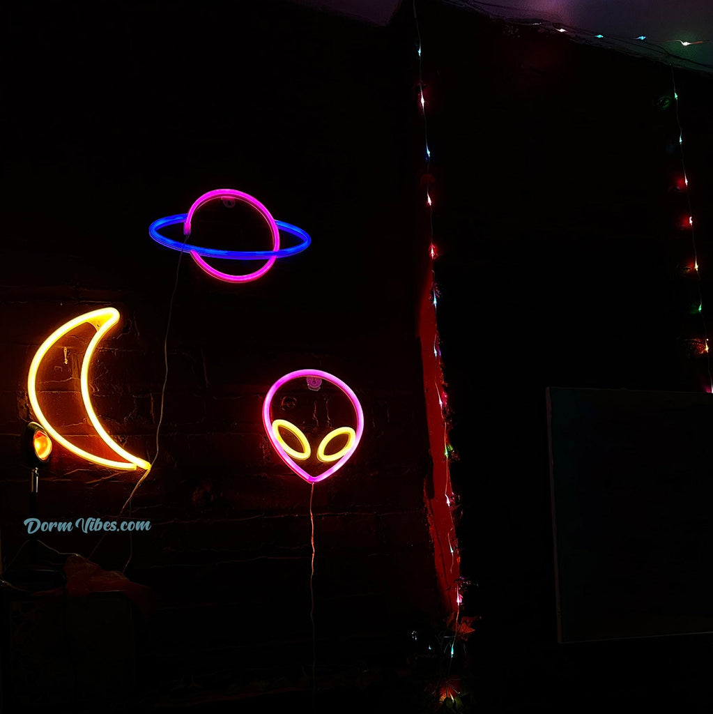 3 Pack Space Neon Signs - DormVibes