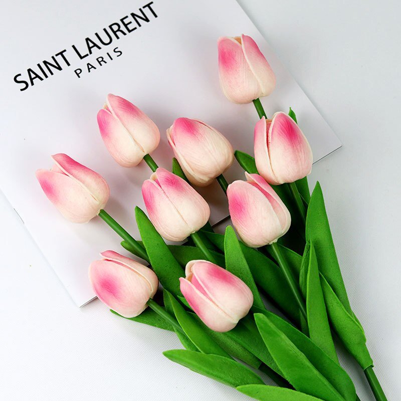 30cm Real Touch PU Tulips – Artificial Flowers for Home, Garden, Bedroom Decoration, flores artificiales para decoracion hogar - DormVibes