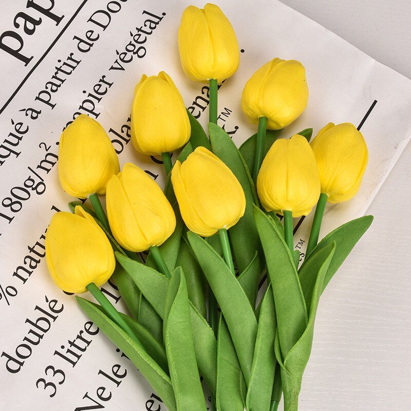 30cm Real Touch PU Tulips – Artificial Flowers for Home, Garden, Bedroom Decoration, flores artificiales para decoracion hogar - DormVibes