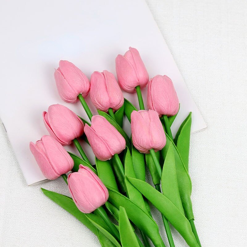 30cm Real Touch PU Tulips – Artificial Flowers for Home, Garden, Bedroom Decoration, flores artificiales para decoracion hogar - DormVibes