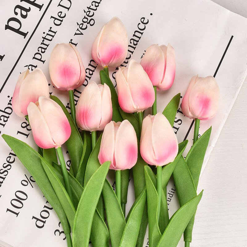 30cm Real Touch PU Tulips – Artificial Flowers for Home, Garden, Bedroom Decoration, flores artificiales para decoracion hogar - DormVibes