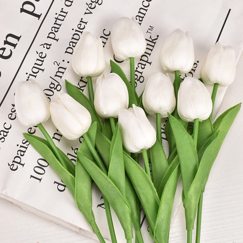 30cm Real Touch PU Tulips – Artificial Flowers for Home, Garden, Bedroom Decoration, flores artificiales para decoracion hogar - DormVibes