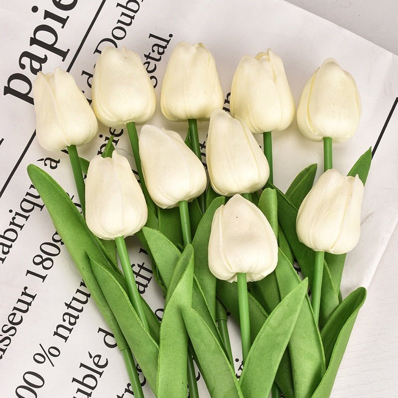 30cm Real Touch PU Tulips – Artificial Flowers for Home, Garden, Bedroom Decoration, flores artificiales para decoracion hogar - DormVibes