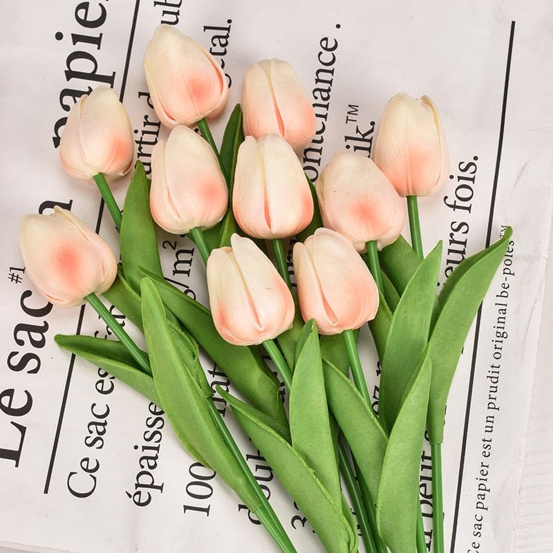 30cm Real Touch PU Tulips – Artificial Flowers for Home, Garden, Bedroom Decoration, flores artificiales para decoracion hogar - DormVibes