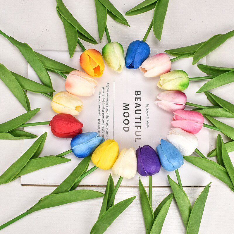 30cm Real Touch PU Tulips – Artificial Flowers for Home, Garden, Bedroom Decoration, flores artificiales para decoracion hogar - DormVibes
