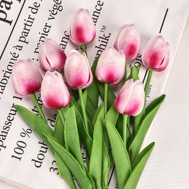 30cm Real Touch PU Tulips – Artificial Flowers for Home, Garden, Bedroom Decoration, flores artificiales para decoracion hogar - DormVibes