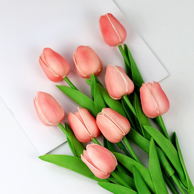 30cm Real Touch PU Tulips – Artificial Flowers for Home, Garden, Bedroom Decoration, flores artificiales para decoracion hogar - DormVibes