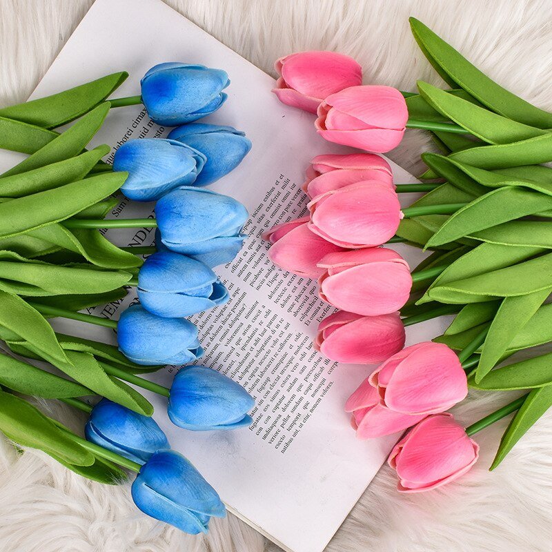 30cm Real Touch PU Tulips – Artificial Flowers for Home, Garden, Bedroom Decoration, flores artificiales para decoracion hogar - DormVibes