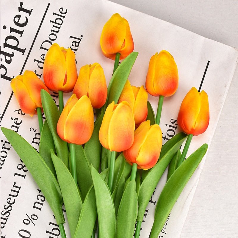 30cm Real Touch PU Tulips – Artificial Flowers for Home, Garden, Bedroom Decoration, flores artificiales para decoracion hogar - DormVibes