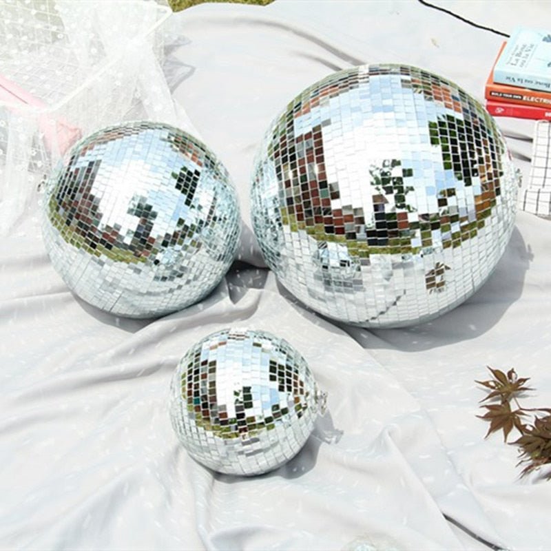 3CM & 5CM Disco Glass Ball Light – Reflective Rotating Mirror Ball for DJ, Christmas Party, and Home Decor - DormVibes