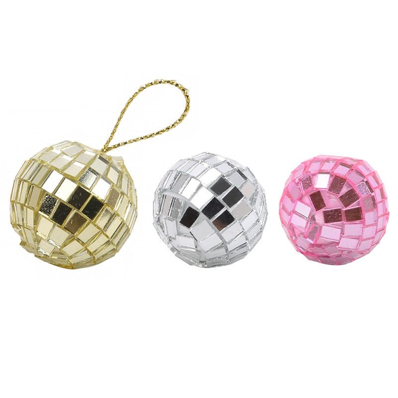 3CM & 5CM Disco Glass Ball Light – Reflective Rotating Mirror Ball for DJ, Christmas Party, and Home Decor - DormVibes