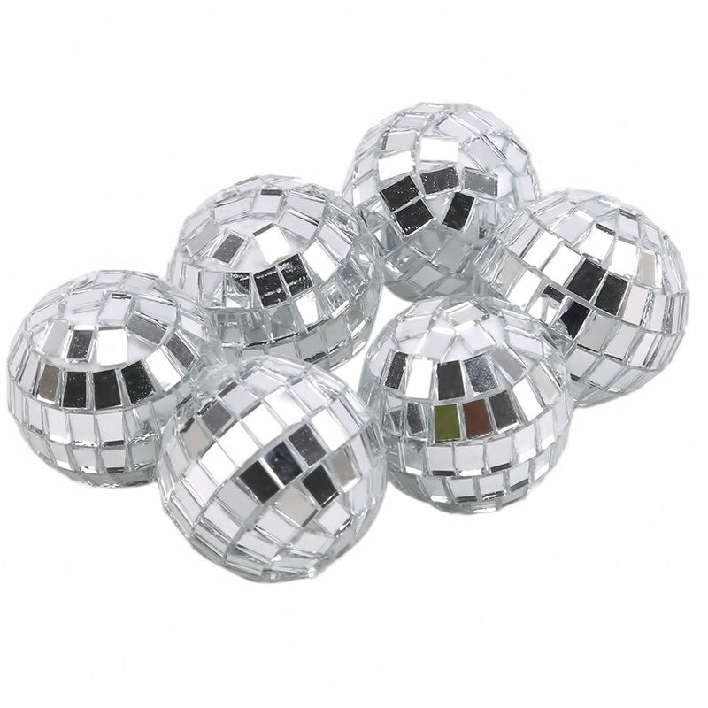 3CM & 5CM Disco Glass Ball Light – Reflective Rotating Mirror Ball for DJ, Christmas Party, and Home Decor - DormVibes